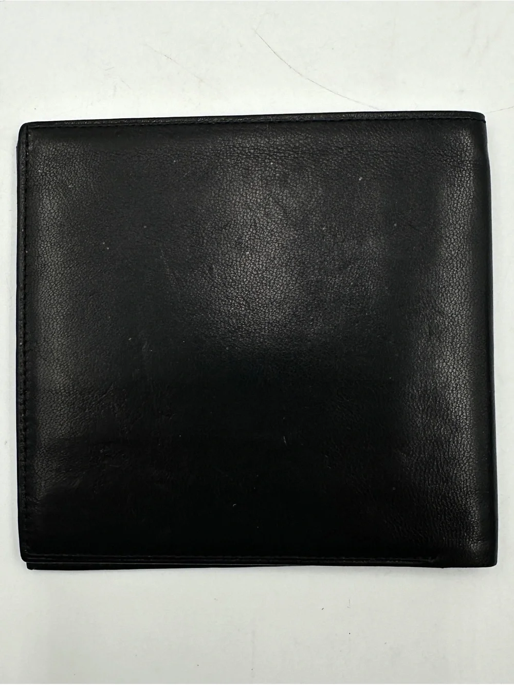 NWT Vintage Abas Lambskin Leather Bifold Wallet Black Credit Card Organizer